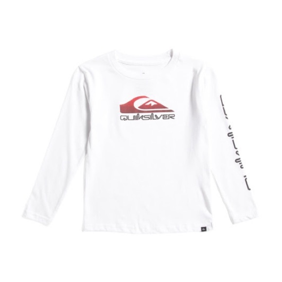 Quiksilver Kids White Long Sleeve Shirt - Picture 1 of 1